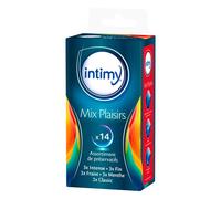 Preservativos lubricados Intimy mix plaisirs, 14 unidades