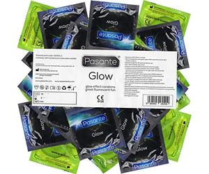 Preservativos masculinos marca Pasante Glow