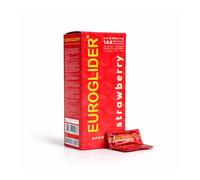 Preservativos Sabor Fresa 144 Unidades - Euroglider Condones de Látex Lubricados - Pack Ahorro - Cómodos y Resistentes