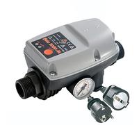 PRESFLO® Interruptor de presión inteligente para bomba doméstica, automático e inalámbrico, protección marcha en seco, desconexión de emergencia, con manómetro y válvula antirretorno
