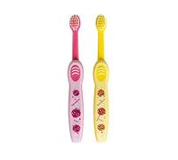 President 1 cepillo de dientes para niños Cerdas suaves con puntas redondeadas, cabezal pequeño y compacto para una correcta limpieza y un suave masaje de encías (colores surtidos)