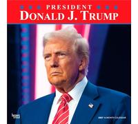President Donald J. Trump 2027 12 X 24 Inch (Hanging) Monthly Square Wall Calendar Plastic-Free