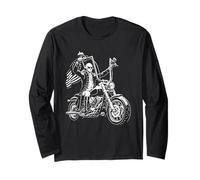 President George Washington Motorcycle 1776 - Diseño de EE. UU Manga Larga