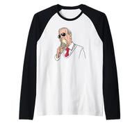 President Joe Biden Comer Helado Gafas de Sol Funny Meme Camiseta Manga Raglan