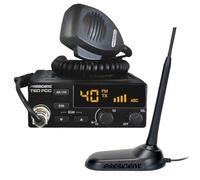 President Kit de inicio de radio CB con TED FCC de 40 canales de 12 voltios AM/FM CB Radio y antena de montaje magnético Virginia F