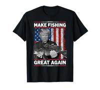 Presidente Trump USA Flag Fishing - Haz que la pesca sea grande otra vez Camiseta