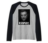 Presidente Zelensky Retrato Respeto Apoyo Ucrania Libertad Camiseta Manga Raglan