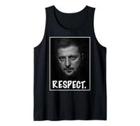 Presidente Zelensky Retrato Respeto Apoyo Ucrania Libertad Camiseta sin Mangas