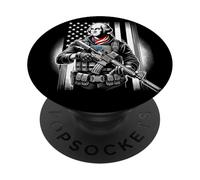 Presidential Patriotic Soldier George Washington Military PopSockets PopGrip Adhesivo