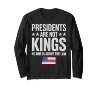 Presidents Are Not Kings Bandera de Estados Unidos No Kings In America Retro Manga Larga