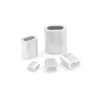 Presillas Cable Acero M0,8 M1,2 M1,5 M2 M3-M10 Bridas for cables con casquillo de aluminio for cables de acero con carcasa simple Manguito de engarce de aluminio Clip ovalado Abrazadera for cables de