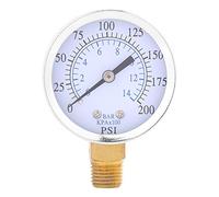 Presión del compresor de aire/Hidráulico 1/4 "NPT 0-200PSI 0-14Bar Manómetro