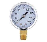 Presión del dial de 2 pulgadas - Alta precisión 0-200psi, líneas de escala clara, mini tamaño portátil, adecuado para medición de aceite de agua de aire, rendimiento duradero