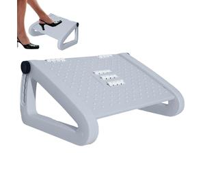 Presión del pie para debajo del escritorio: reposapiés, reposapiés con masaje rodante y 6 parámetros de altura | Reposapiés ergonómico para mujeres y caballeros, reposapiés para subbebió