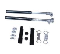 Presión gas del amortiguador Eje Trasero Kit Placa Conexión Superior E Inferior Amortiguador Horquilla Delantera 550 Mm Para Minimotos, Ciclomotores Motocross 2 Tiempos 49 Cc.(Black Set A)