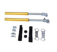 Presión gas del amortiguador Eje Trasero Kit Placa Conexión Superior E Inferior Amortiguador Horquilla Delantera 550 Mm Para Minimotos, Ciclomotores Motocross 2 Tiempos 49 Cc.(Gold Set B)