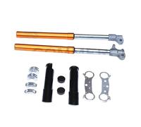 Presión gas del amortiguador Eje Trasero Kit Placa Conexión Superior E Inferior Amortiguador Horquilla Delantera 550 Mm Para Minimotos, Ciclomotores Motocross 2 Tiempos 49 Cc.(Orange Set B)