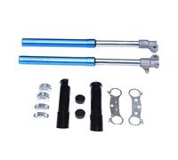Presión gas del amortiguador Eje Trasero Kit Placa Conexión Superior E Inferior Amortiguador Horquilla Delantera 550 Mm Para Minimotos, Ciclomotores Motocross 2 Tiempos 49 Cc.(Blue Set B)