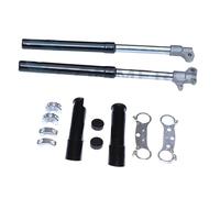 Presión gas del amortiguador Eje Trasero Kit Placa Conexión Superior E Inferior Amortiguador Horquilla Delantera 550 Mm Para Minimotos, Ciclomotores Motocross 2 Tiempos 49 Cc.(Black Set B)