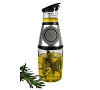 Presiona y mide el infusor de hierbas, presiona la lata de aceite, Infusor de hierbas, botella de aceite de 17 onzas de vidrio sin goteo de botella para la cocina