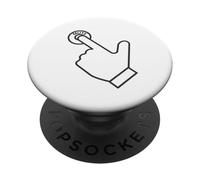 Presione mi botón de Silencio Broma sarcástica Divertida de Oficina PopSockets PopGrip Adhesivo