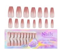 Presione sobre las uñas, uñas postizas cortas | 150 piezas de puntas de uñas de color con prensa degradada - Uñas postizas de larga duración, uñas degradadas coloridas para tienda de manicura casera