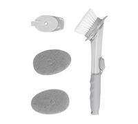 Presione Tipo de jabón líquido Dispensador de jabón Tazón plato de lavado de lavado de esponja automática cepillo ligero para el hogar