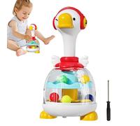 Presione y gire juguetes - Juguete interactivo con bola d', juguete de rebote con salto y luz sonora | Divertido desarrollo sensorial para niños pequeños, actividades en la sala de juegos dom