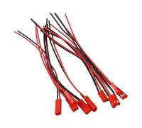 Presoldado para cable JST PH 2Pin 200mm Longitud total presoldado (5 pares) | 2 pines para jst PH 2.0, terminales preengarzados, longitud total de 200 mm, cables rojos y negros, bloqueo seguro