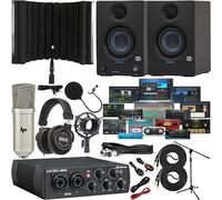 Presonus AudioBox 96 - Interfaz USB de audio/MIDI con monitores de estudio Eris E3.5 de nuevo diseño y con la versión más reciente Studio One Artist Software Pack y escudo de grabación de aislamiento
