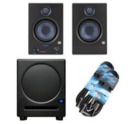 PreSonus Eris 4.5 BT - Altavoces de estudio activo Bluetooth 5.0 (2ª generación, subwoofer Eris Sub 8 BT y 2 cables jack keepdrum)