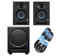 PreSonus Eris Studio 4 - Altavoces para monitor (4,5", 1 par, subwoofer Eris Sub 8 BT y 2 cables jack keepdrum)