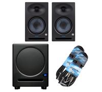 PreSonus Eris Studio 8 - Altavoces para monitor (8 pulgadas, 1 par, subwoofer Eris Sub 8 BT y 2 cables jack keepdrum)