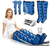 Presoterapia para Casa Abdomen y Piernas, Piernas Cansadas, 6 Cámaras | Botas de Presoterapia Profesional Completas, 0-30 Min, 0-240 Mmhg Ajustables