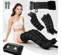 Presoterapia para Casa Abdomen y Piernas, Piernas Cansadas, 6 Cámaras | Botas de Presoterapia Profesional Completas, 0-30 Min, 0-240 Mmhg Ajustables