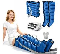 Presoterapia para Casa Abdomen y Piernas, Piernas Cansadas, 6 Cámaras | Botas de Presoterapia Profesional Completas, 0-30 Min, 0-240 Mmhg Ajustables