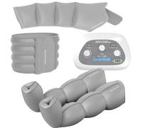 Presoterapia para Casa, para Piernas y Pies Cansados, 4 Cámaras Superpuestas, Favorece la Circulación y el Drenaje Linfático, Fácil de Usar, Eficacia Avanzada (Dispositivo, Perneras, Faja y Brazo)