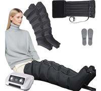 Presoterapia Piernas Y Abdomen Casa XL, Botas Presoterapia Piernas Talla Grande, 6 Camaras Maquina Presoterapia Profesional Para Casa Masajeador Pies Drenaje Linfatico Circulación, 0-30kpa Ajustable