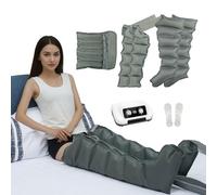 Presoterapia Piernas y Abdomen para Casa Botas Presoterapia Piernas 6 Cámaras Maquina de Presoterapia Profesional para Casa, Masajeador Drenaje Linfatico Circulación, Presión Configurable