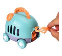 Press and Go Car, Cartoon Animal Inertia Race Vehicle, Cute Pressing Sliding Friction Car, Interactive Push and Go Racing Toy for, Fine Motor Skills Development for Kids