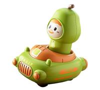 Press and Go Car Toys, Fruit Themed Action Vehicle Set, Colorful Cartoon Educational, 360 Degree Rotating Head, Interactive Play For Toddler, Preschool, Easter, Basket, Home, Classroom