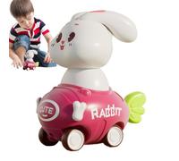 Press Car Toy, Push and Go Car Toys | s para coche de conejo de fricción Push and Go | s de coche de carreras con tracción hacia atrás y empuje impulsados por fricción para niños de 3 años o más, de
