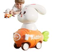 Press Car Toy, Push and Go Car Toys | s para el Coche Press and Go Bunny | s de Coche de Carreras con tracción hacia atrás y Empuje impulsados por fricción para niños de 3 años o más, de
