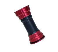 Press-Fit Hollow Bottom Bracket for BB92 Frames, 86-92 mm Width 41 mm ID, Compatible with 24 mm Crank Axles, Aluminum Alloy with Stainless Steel Sealed Bearings(Red)