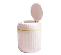 Press Garbage Bin - Countertop Trash Can Light Luxury Tabletop Wastebasket With Lid Storage Solution Compact Stylish Organizer For Bedroom End Table Bedside Table Kitchen Office Desk | Home D