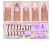 Press Nails, False Gradient Nails, Gradient Press Nails, Colorful Gradient Nails, Fake Finger Nails, Long-Lasting, Home Manicure Supplies, 150 Pieces Nail Set