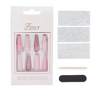 Press On False Nail Tips Set 30pcs Largas Artificiales Uñas de las Manos Diseños de Moda Cobertura Completa para Fiestas Bodas Diario Material ABS (0070-SH)