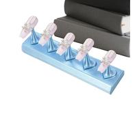 Press On Nail Stand - Manicura Display Holder, Acrylic Nail Practice Base with Magnetic Tips, Nails Art Stand with Adhesive Putty, Salon Display Tool Compact Design, Practice Training Accessory Home