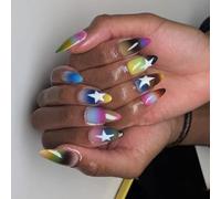 Press On Nails Fake Stick Glues On False Acrylic Artificial False For DIYS Designs Acrylic Glues On Nail For Women Clear