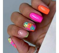 Press On Nails Fake Stick Glues On False Acrylic Artificial False For DIYS Designs On Nail Coffin Almond French Tip On Nail